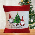 Premium Christmas Cushion Cover with Gnome & Tree Print
