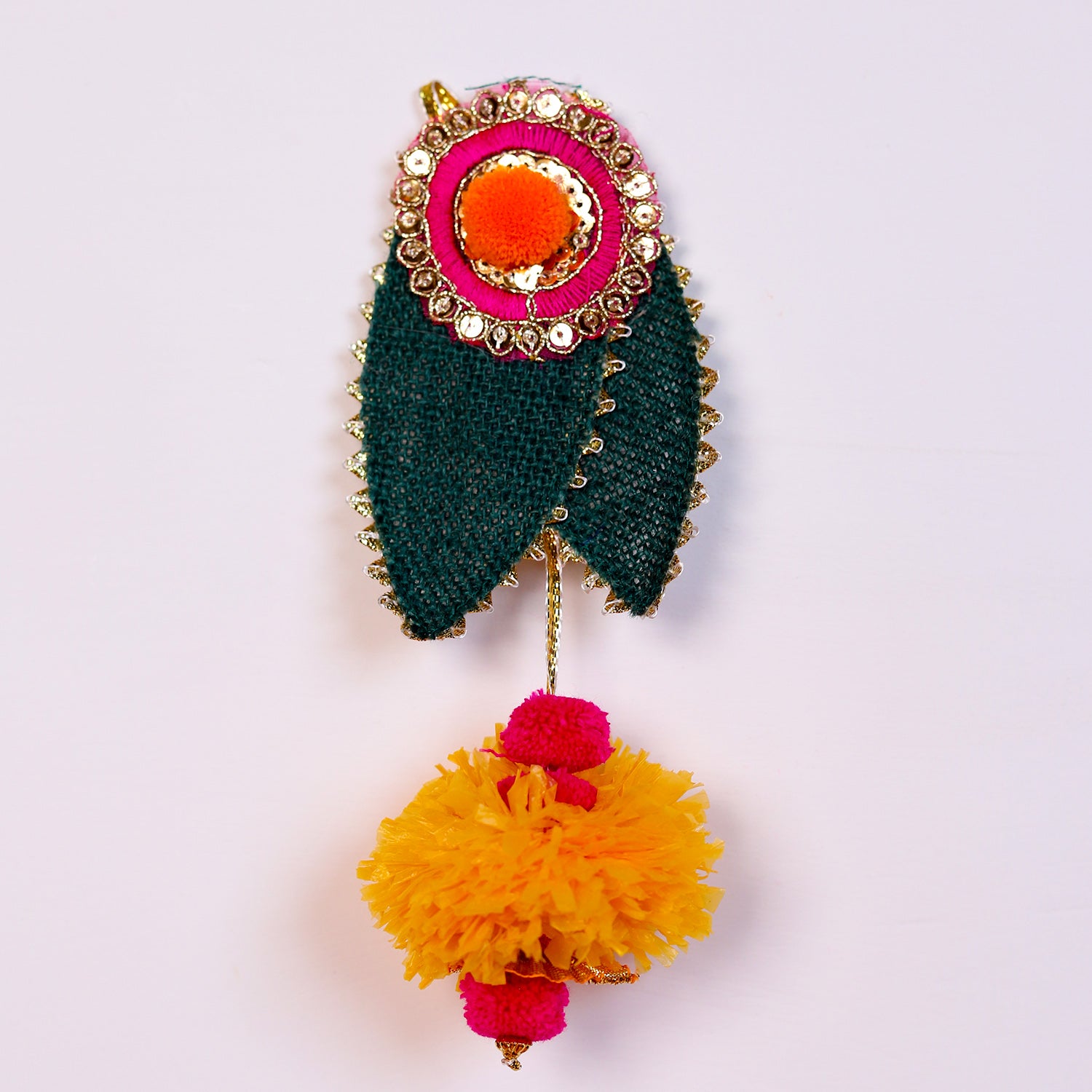 Divine Floral Mandir Backdrop – Handcrafted Ethnic Wall Decor & Pooja Room Background Set