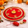 Premium red Bhaiya Dooj Tikka Thali