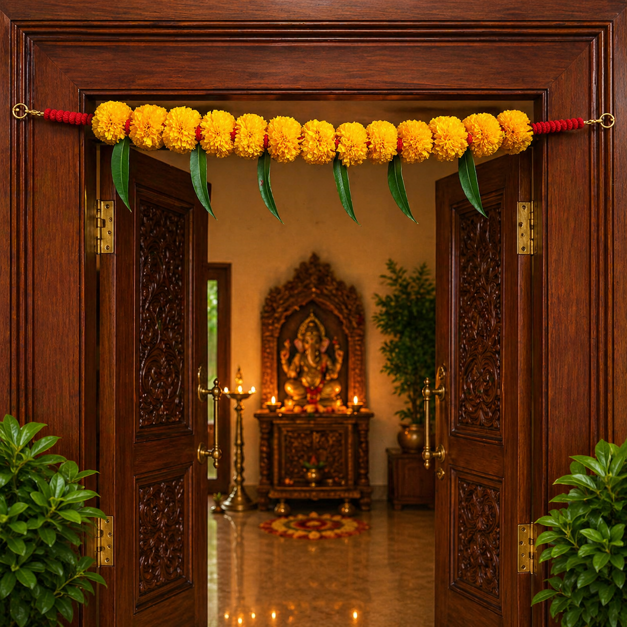 Festive Marigold Door Toran