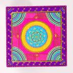 Exquisite Hand-Painted Meenakari Pooja Chowki – Vibrant Festive Pedestal