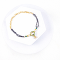 Ethnic Pearl & Black Bead Mangalsutra Bracelet