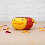 Hand-Painted Terracotta Red Fish Tealight Holder – Artisanal Home Decor & Festive Gift