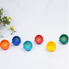 Hand-Painted Terracotta Set of 12 Multi-Color Diyas – Artisanal Festive Oil Lamps Gift Box