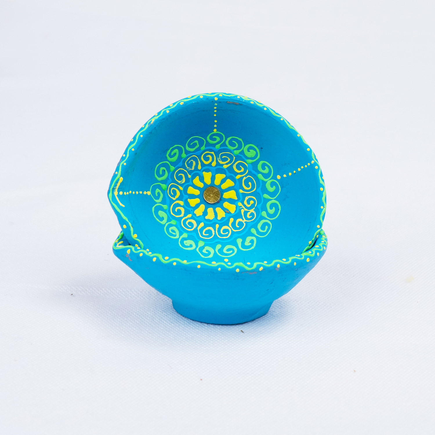 Hand-Painted Terracotta Set of 12 Multi-Color Diyas – Artisanal Festive Oil Lamps Gift Box