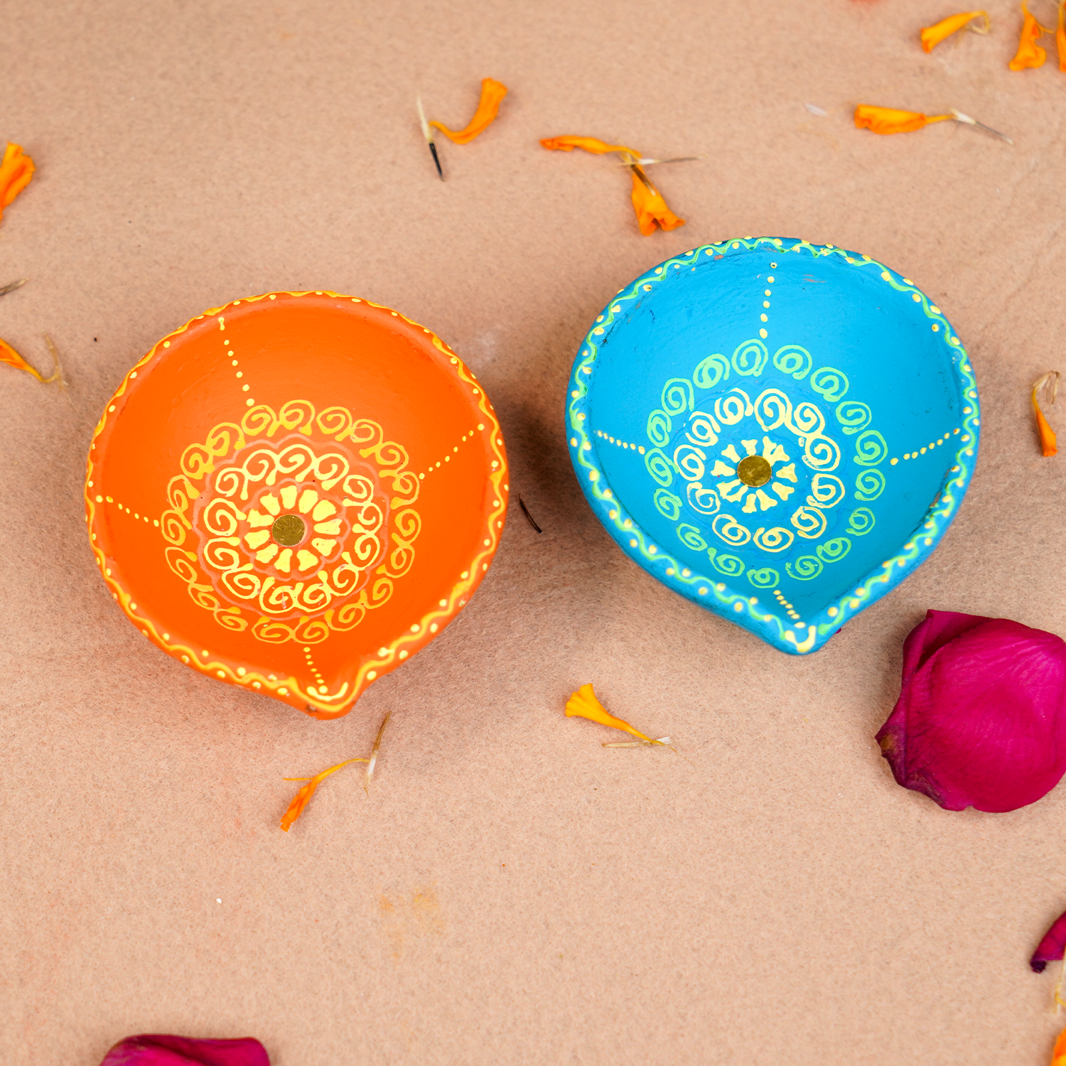 Festive Diwali Cracker Chocolate Gift Tray – Handcrafted Wooden Platter with Assorted Firecracker-Themed Chocolates, Terracotta Diyas, and Greeting Card