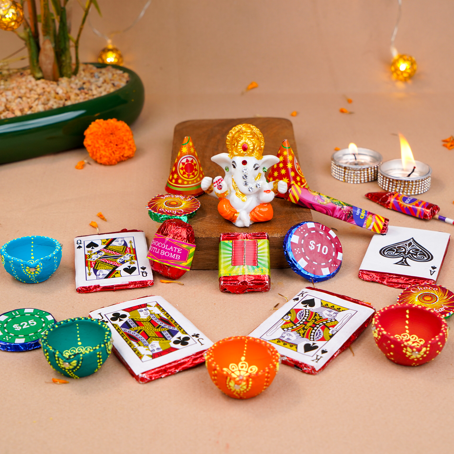 Premium Diwali Poker & Cracker Chocolate Gift Hamper