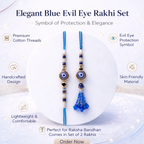 Evil Eye Bhai-Bhabhi Rakhi Lumba Set