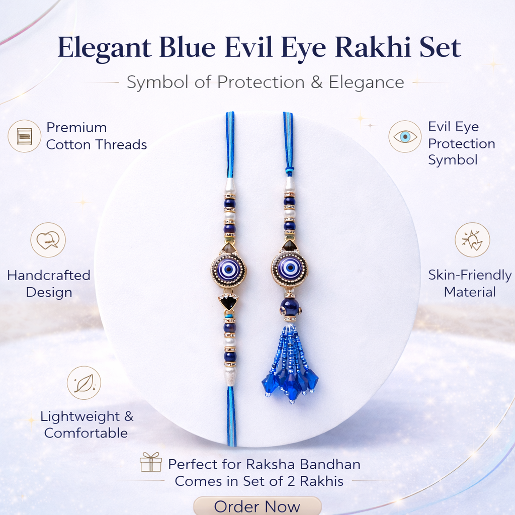 Evil Eye Bhai-Bhabhi Rakhi Lumba Set