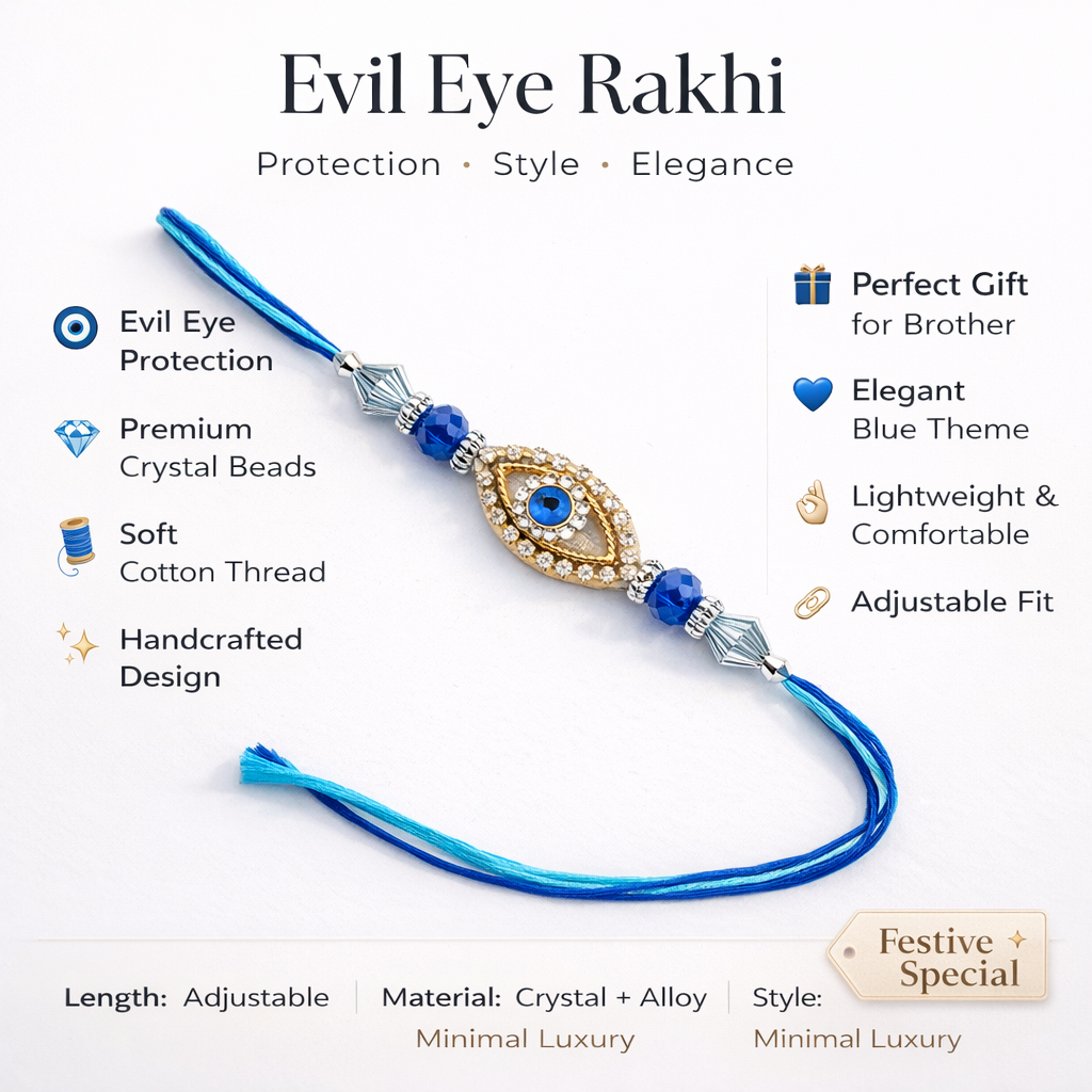Elegant Evil Eye Designer Rakhi for Brothers