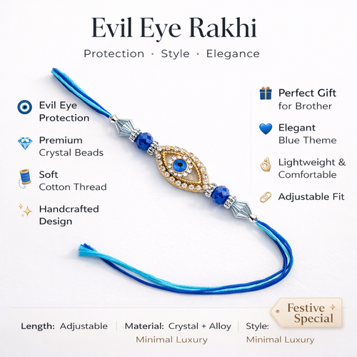 Elegant Evil Eye Designer Rakhi for Brothers