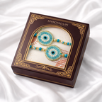 Turquoise Evil Eye Bhaiya Bhabhi Bracelet Set