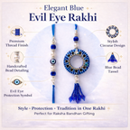 Mirror-Work Evil Eye Bhai-Bhabhi Rakhi Set