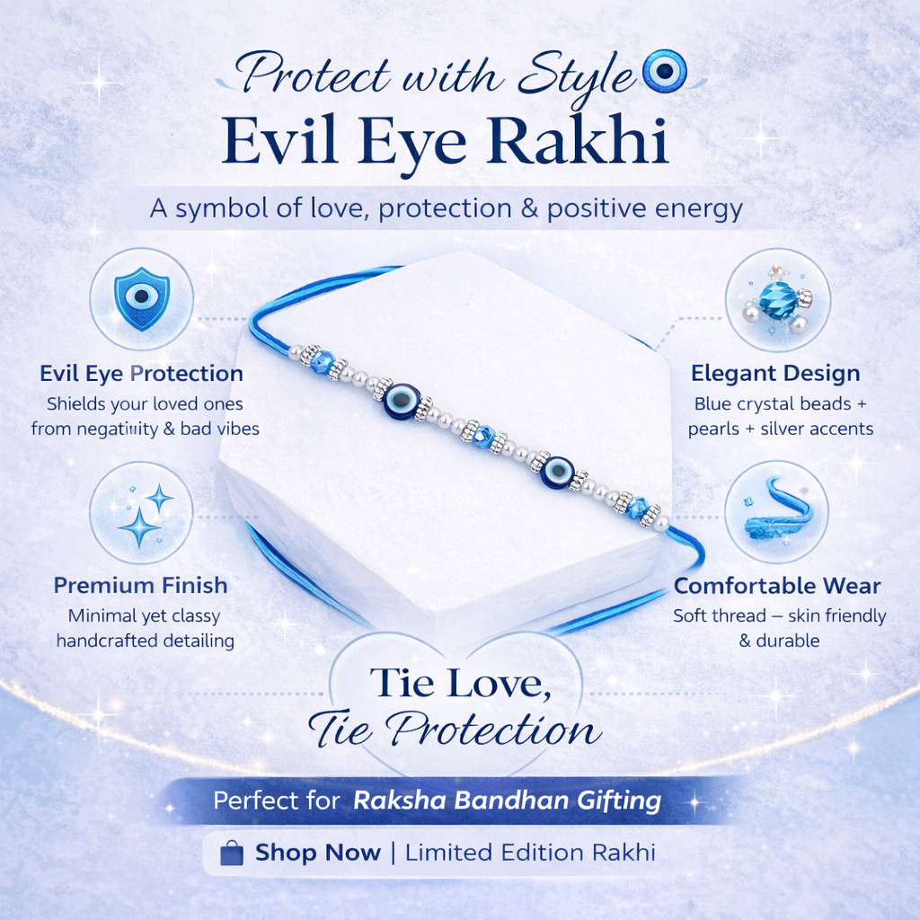 Multi-Bead Evil Eye Designer Rakhi