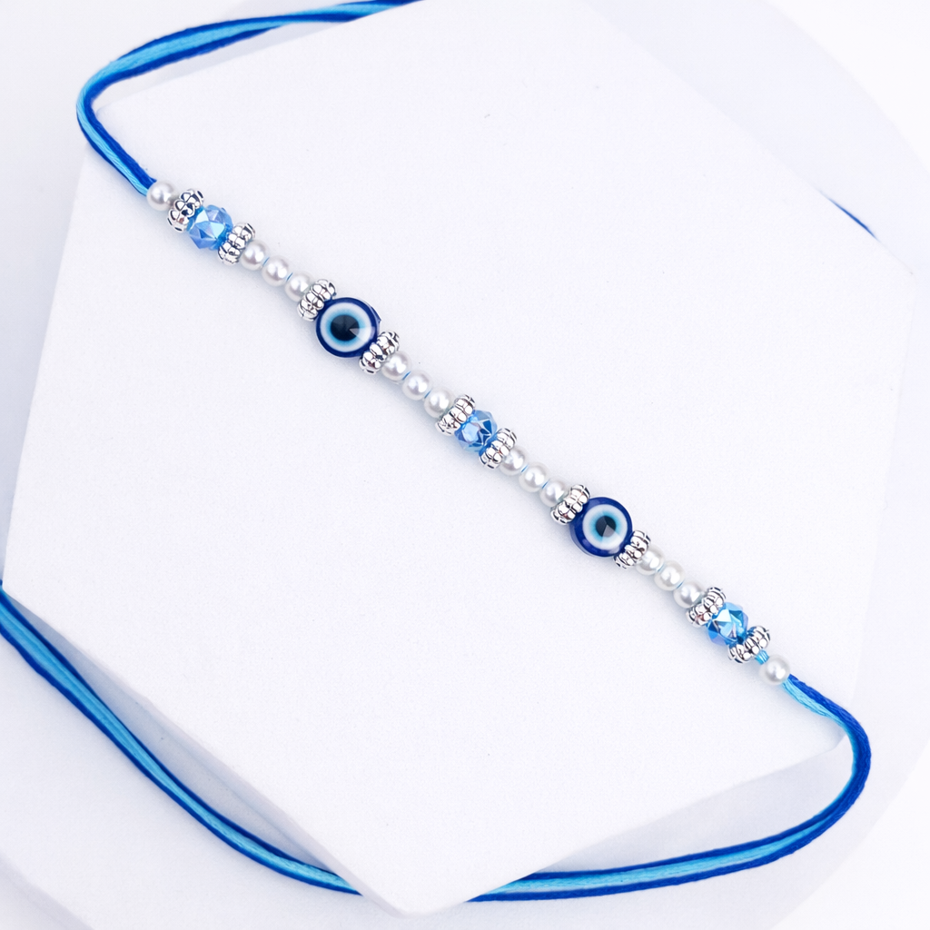 Multi-Bead Evil Eye Designer Rakhi