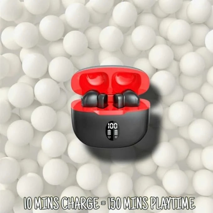 Pro-Series Wireless Earbuds – HD Stereo Sound & Smart LED Battery Display
