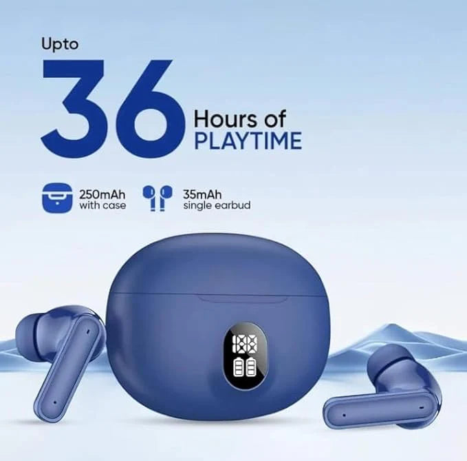 Pro-Series Wireless Earbuds – HD Stereo Sound & Smart LED Battery Display