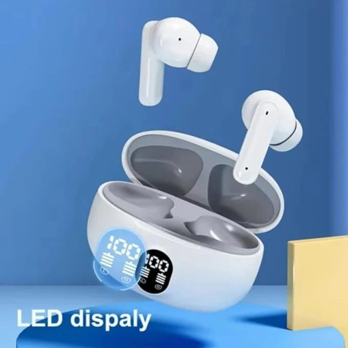 Pro-Series Wireless Earbuds – HD Stereo Sound & Smart LED Battery Display