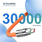 Universal 3-in-1 Fast Charging Cable – 120W High-Speed Liquid Silicone