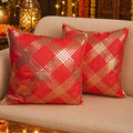 Premium Red Gold Designer Cushion Covers Set of 2
