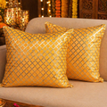 Premium Orange Gold Cushion Covers Set of 2