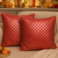 Premium Red Gold Designer Cushion Covers Set of 2
