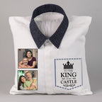 Personalized "King of Our Castle" Shirt Cushion – The Ultimate Father's Day Gift