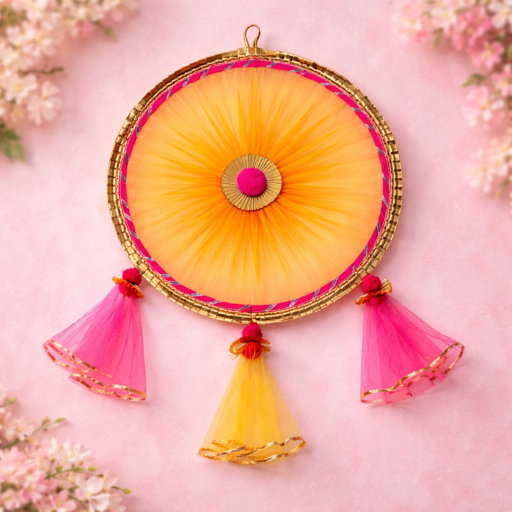 Royal Pink & Yellow Decorative Hanging