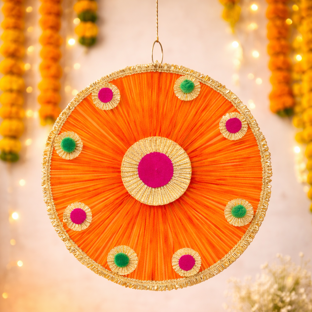 Elegant Orange Festive Hanging Decor