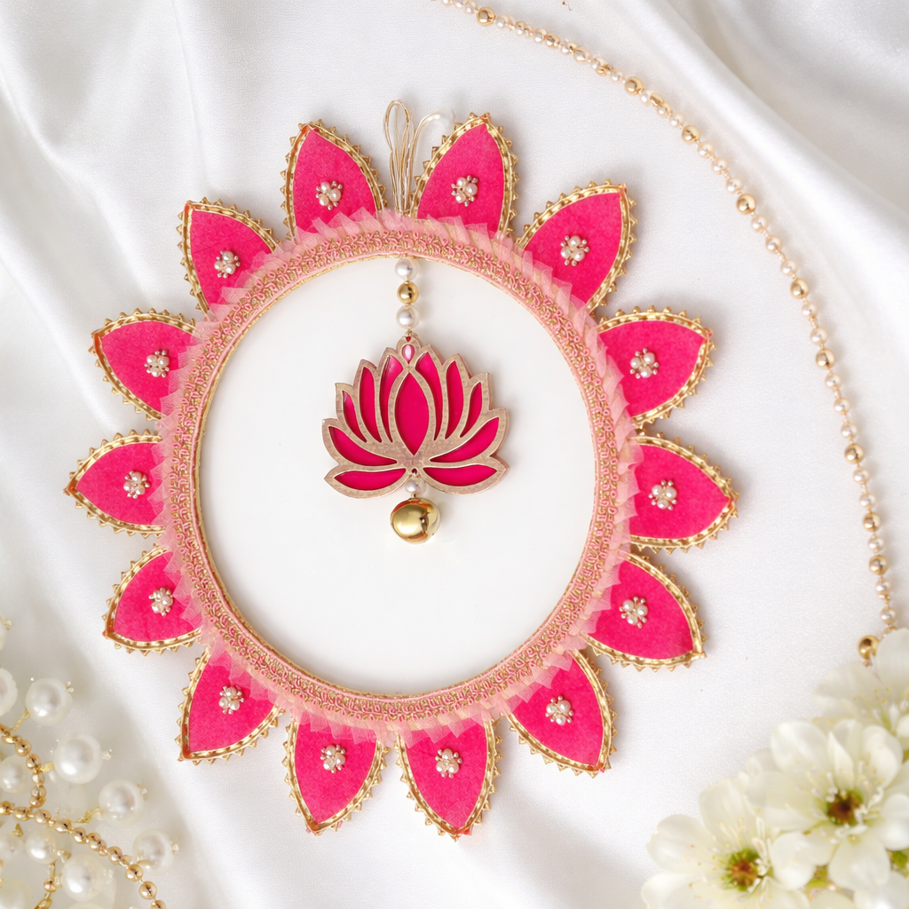Elegant Lotus Ring Hanging Decor