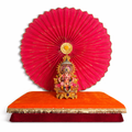 Vibrant Pink Ganesh Idol Backdrop Fan