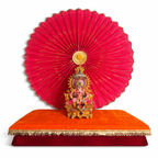 Vibrant Pink Ganesh Idol Backdrop Fan