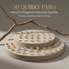 Desert Luxe Collection – 30 Quirky Pairs Stud & Hoop Earring Set