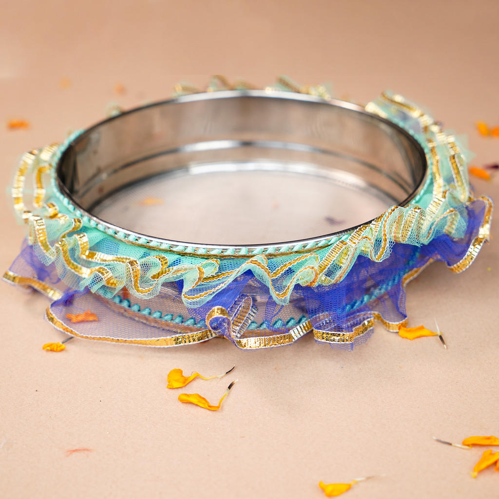 Karwa Chauth Personalized Photo Thali Set | Designer Karvachauth Pooja Thali, & Channi