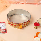 Karwa Chauth Pooja Thali Set - Exquisite Gota Patti & Embroidery Design