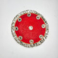 premium Red Velvet Karwa Chauth Thali with Pearl & Mirror