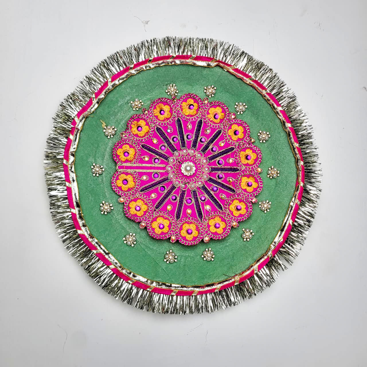 Karwa Chauth Special Designer Peacock Pooja Thali