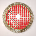 premium Red Golden Karwa Chauth Thali with mirror
