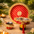 Royal Red & Gold Karwa Chauth Set