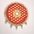 Premium Gold Red Mirror Karwa Chauth Thali