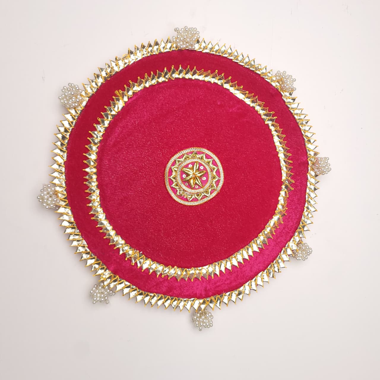 premium Golden Border Karwa Chauth Thali