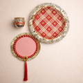 Premium Red Gota Karwa Chauth Thali Set