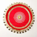 MyRoyal Red Lotus Mandala Karwa Chauth Thali