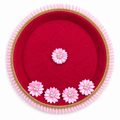 Floral Velvet Karwa Chauth Thali