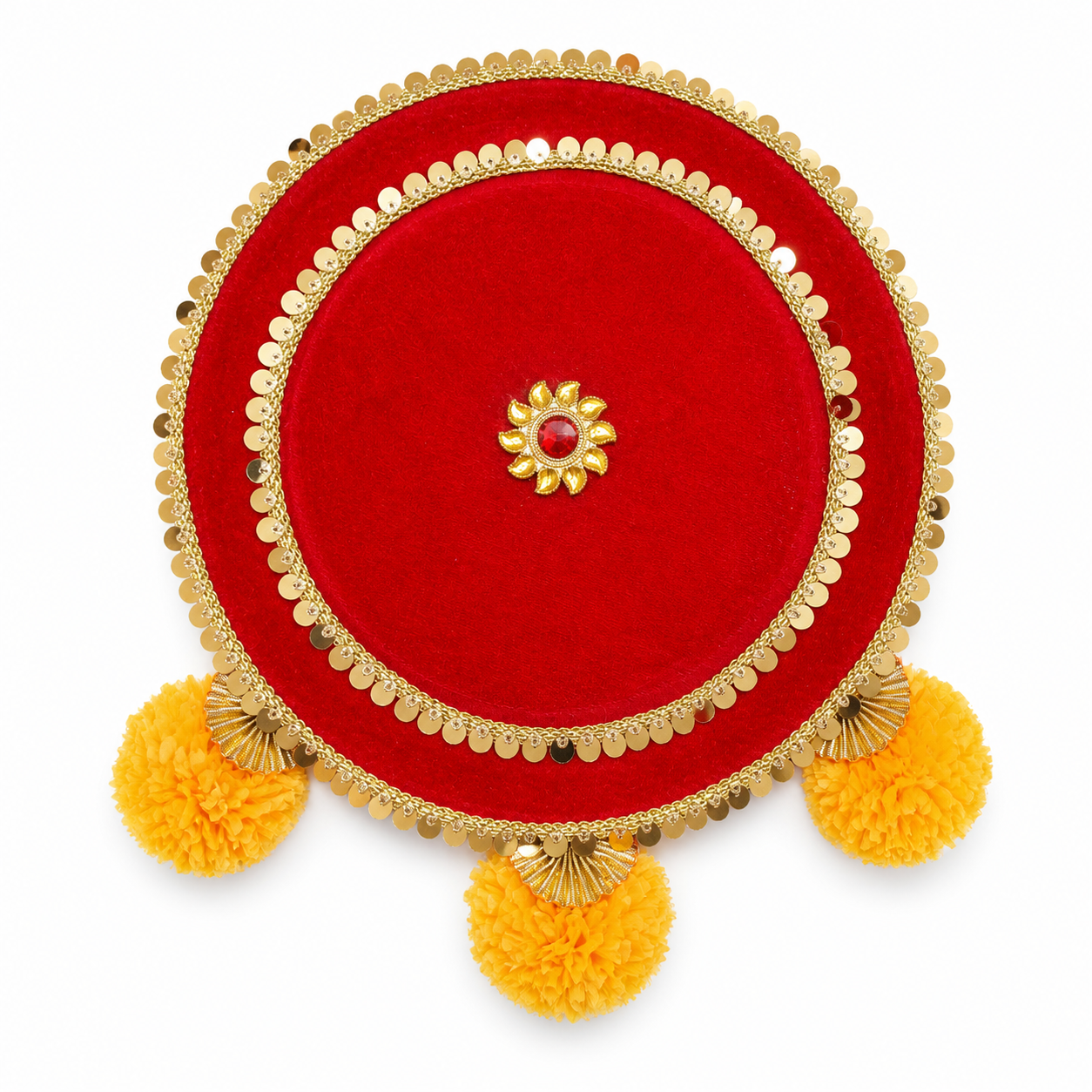 Genda Floral Karwa Chauth Thali