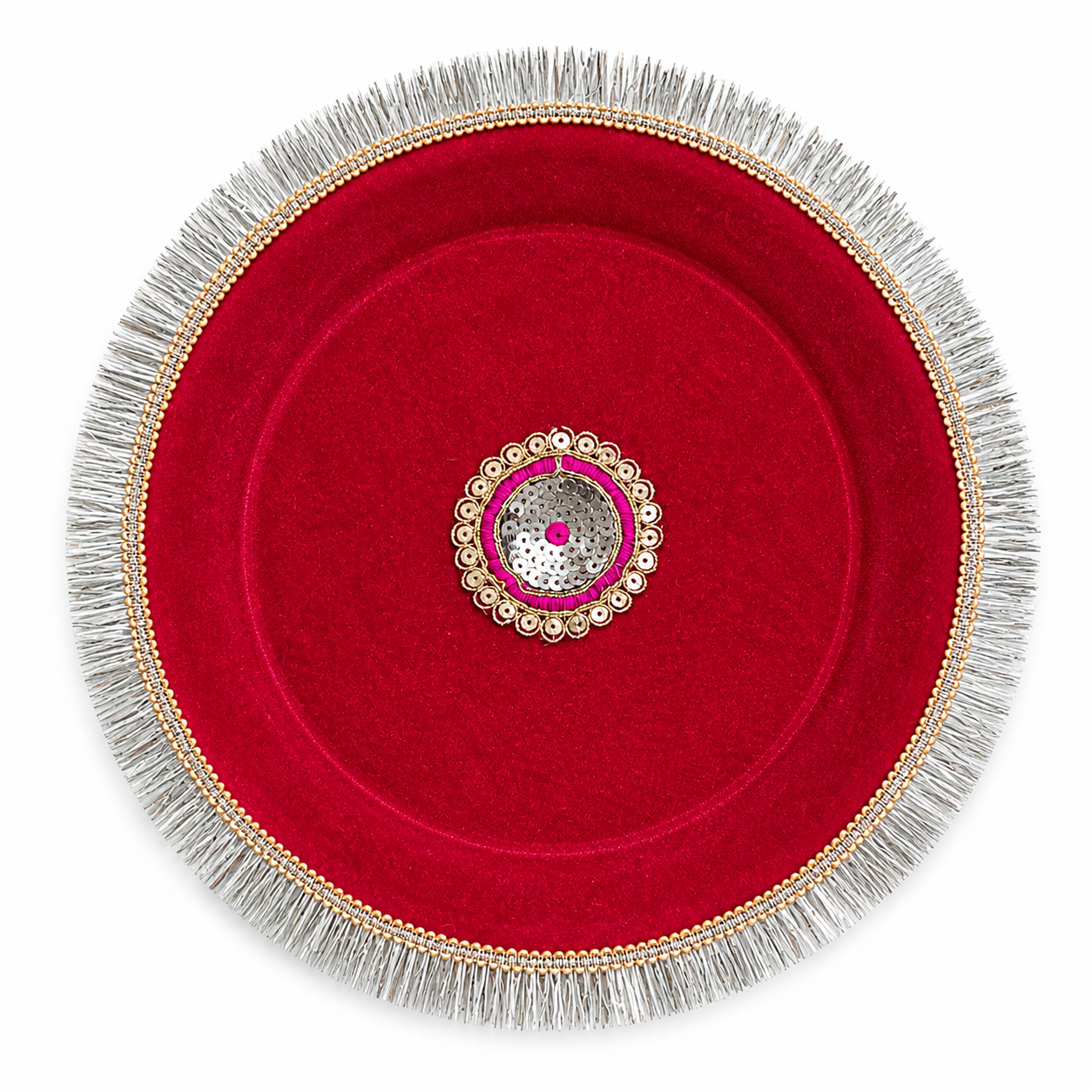 Silver Fringe Karwa Chauth Thali