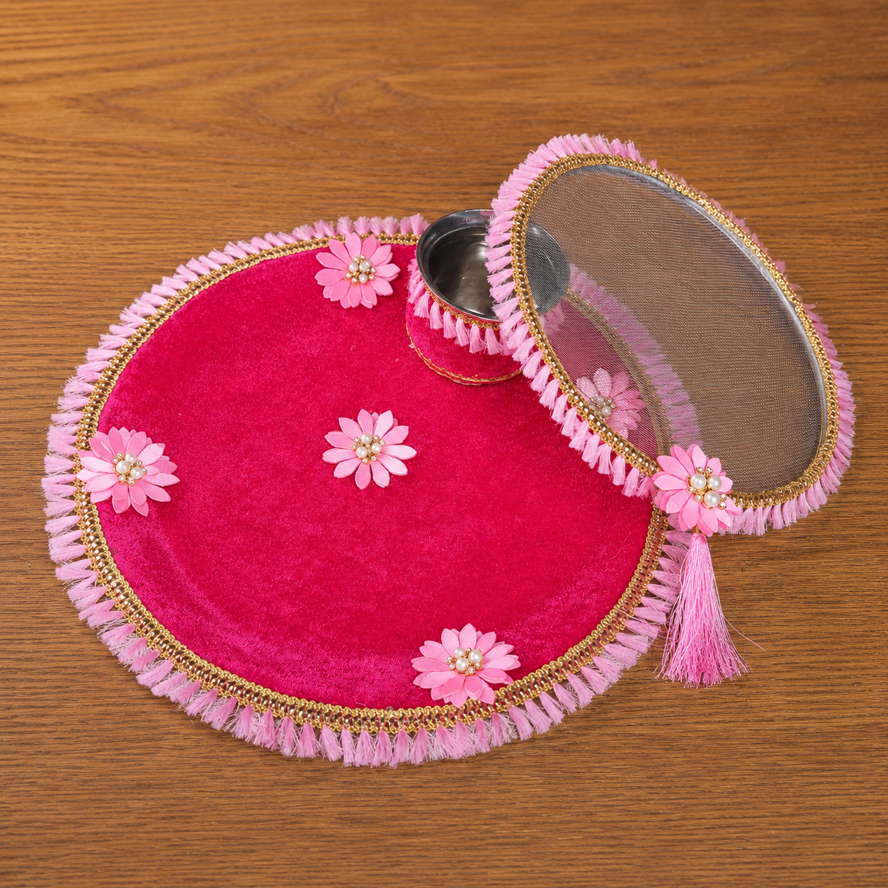 Floral Karwa Chauth Thali Set