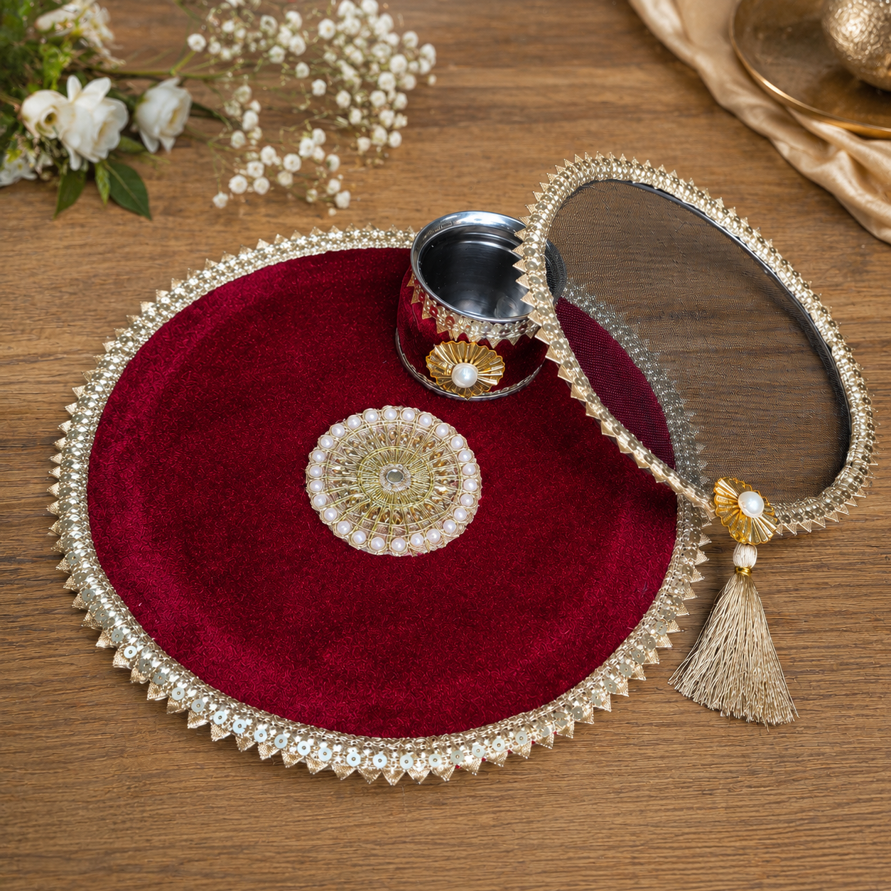 Royal Velvet Karwa Chauth Thali Set