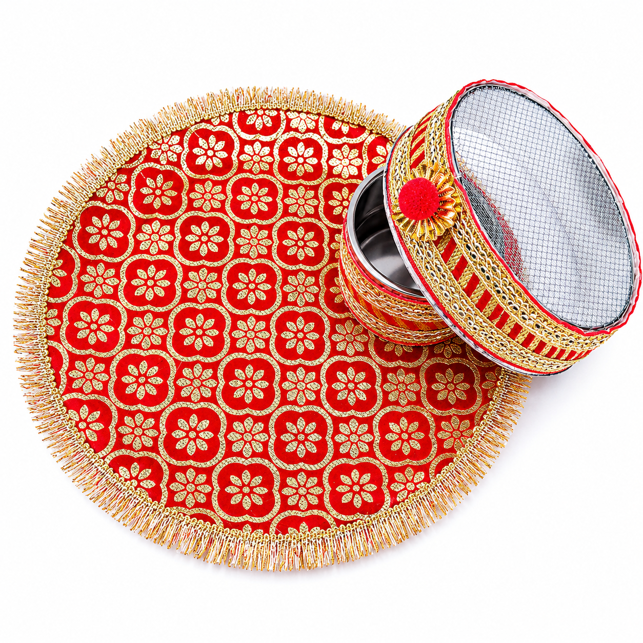 Floral Grace Karwa Chauth Thali