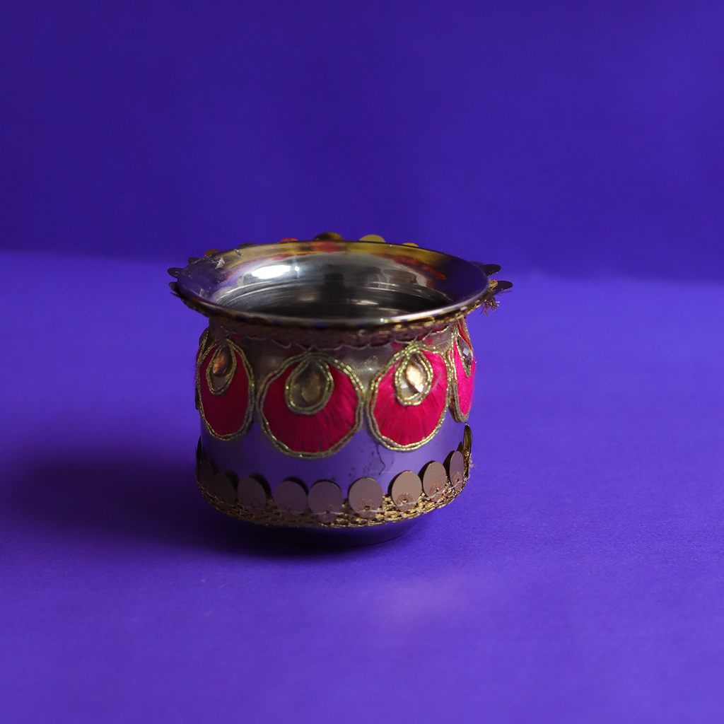 Personalized Photo Designer Karvachauth Pooja Thali, Channi & Lota